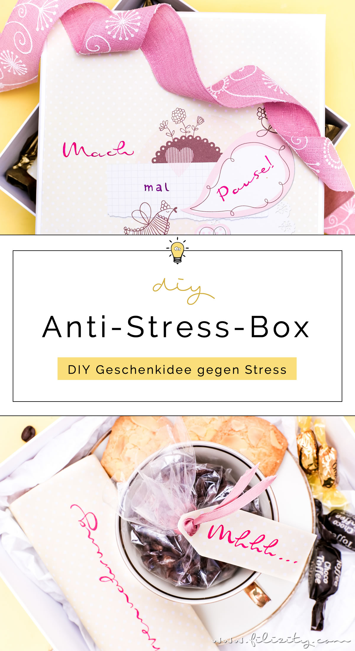 DIY Geschenkidee gegen Stress: Anti-Stress-Paket für kleine Pausen zwischendurch | Filizity.com | DIY-Blog aus dem Rheinland #pilotpen #100jahrepilot #mika