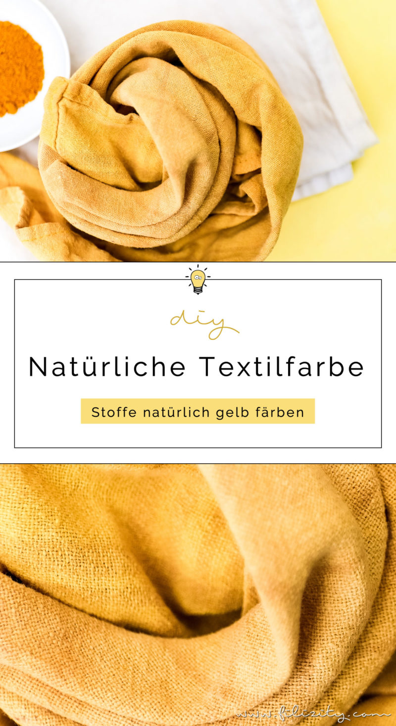 Stoffe natürlich färben DIY Textilfarbe mit Kurkuma