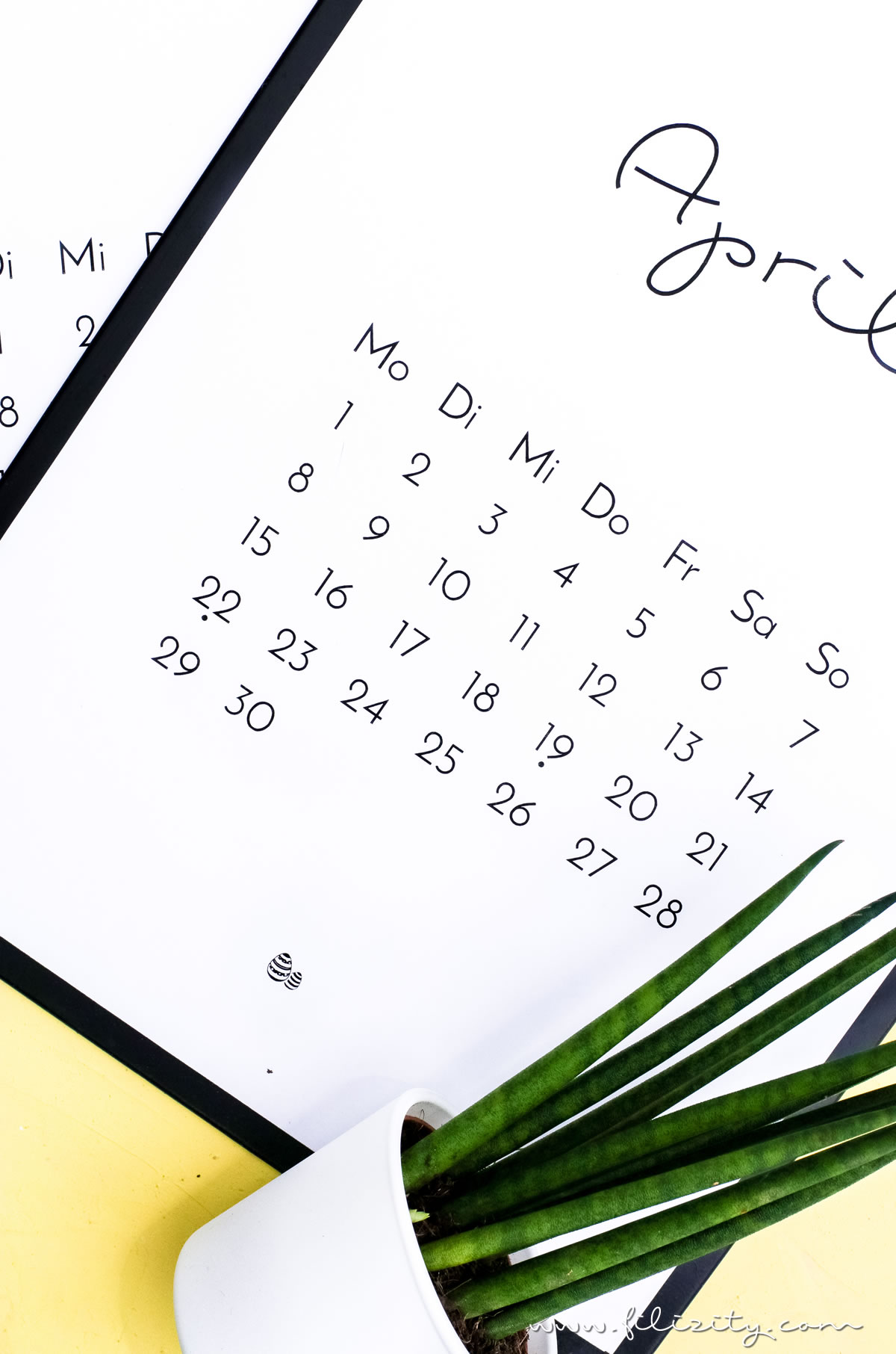 Druckvorlage für den minimalistischen Kalender 2019 (mit oder ohne Feiertage) | Filizity.com | Interior- & DIY-Blog aus dem Rheinland #calendar #kalender #printable