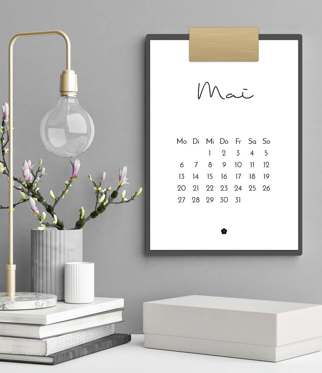 Minimalistischer Kalender 2019 (Druckvorlage/Printable, A4 ... Minimalistischer Kalender 2019 (Druckvorlage/Printable, A4 ...