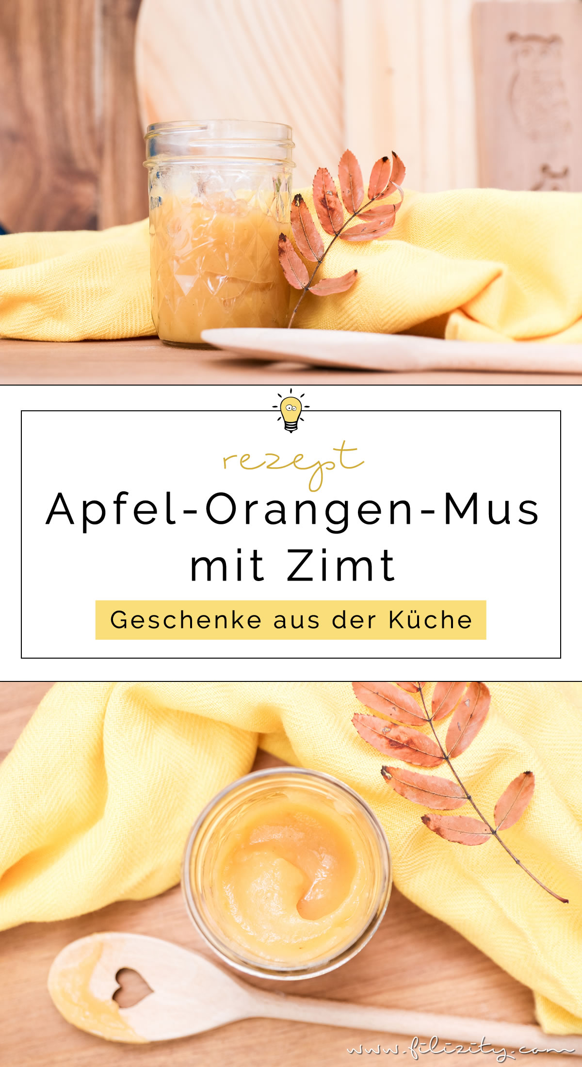 Rezept für weihnachtliches Apfel-Orangen-Mus mit Zimt ohne Zucker | Perfekt zum Frühstück, zum Dessert oder als Geschenk | Apfelmus kochen | Filizity.com | Food-Blog aus dem Rheinland #winter #weihnachten #geschenkidee #einkochen #einmachen #einwecken