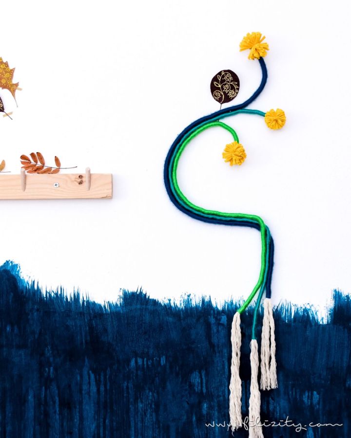 DIY Wanddeko im Fiber Rainbow Stil selber machen | Filizity.com | DIY-Blog aus dem Rheinland #fiberrainbow #rainbow #regenbogen #wolle #frühling