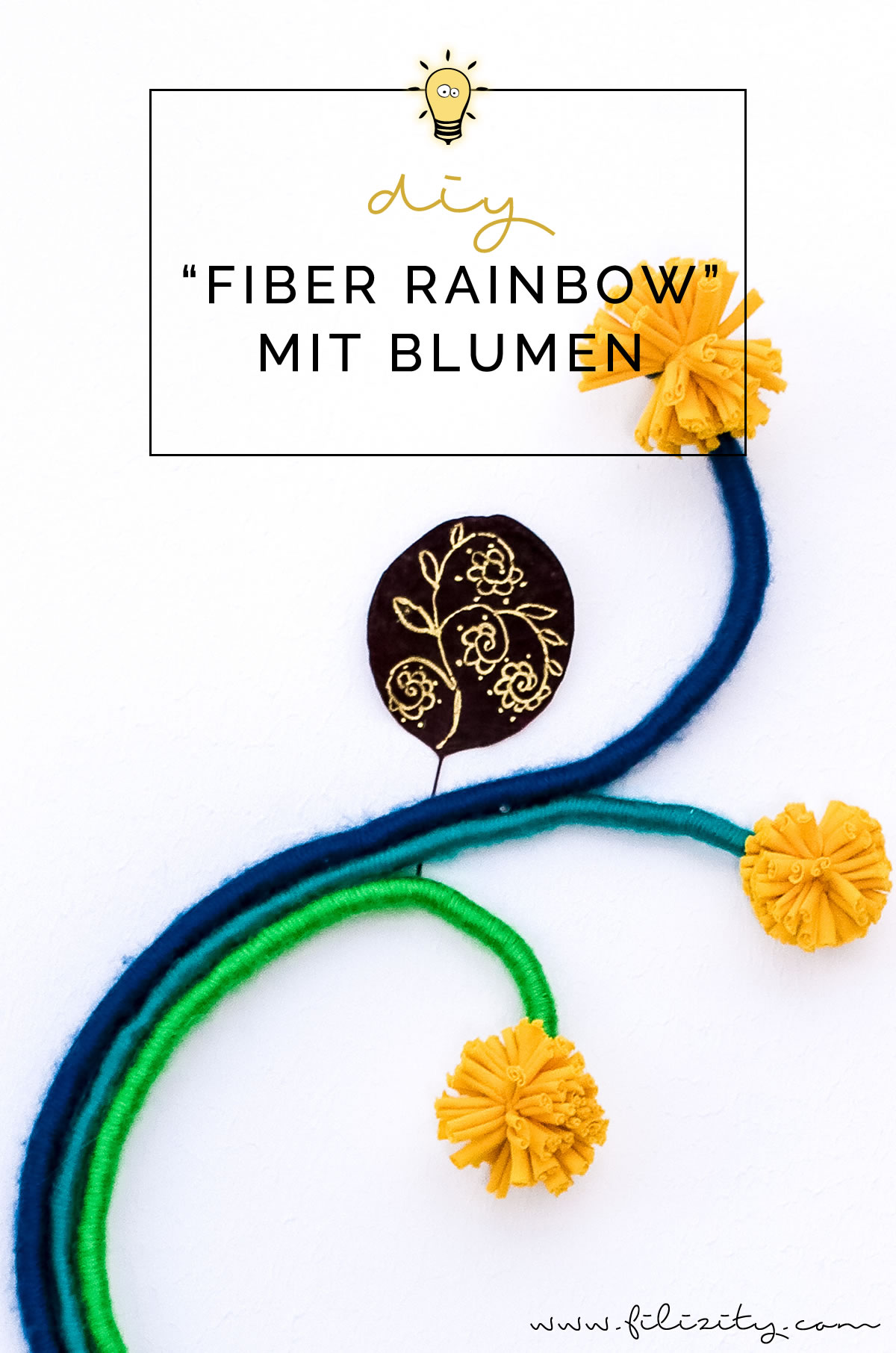 DIY Wanddeko im Fiber Rainbow Stil selber machen | Filizity.com | DIY-Blog aus dem Rheinland #fiberrainbow #rainbow #regenbogen #wolle #frühling