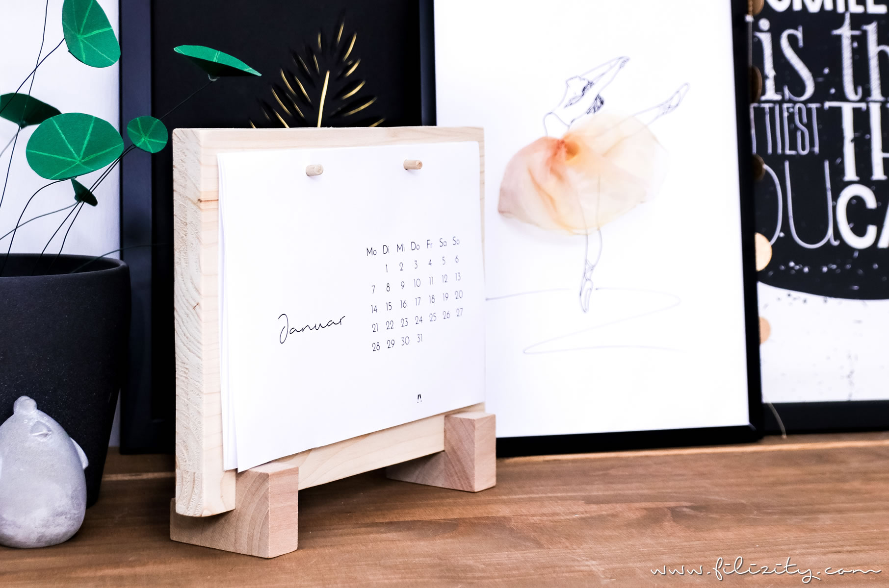 Diy Tischkalenderbrett Minimalistischer Tischkalender 19 Filizity Kreativmagazin Diy Blog