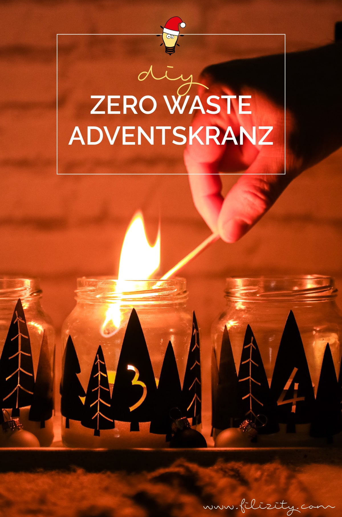 Zero Waste Adventskranz basteln: Upcycling-Idee mit Einmachgläsern (mit Plotterdateien & Druckvorlage) | Filizity.com - DIY Blog aus dem Rheinland