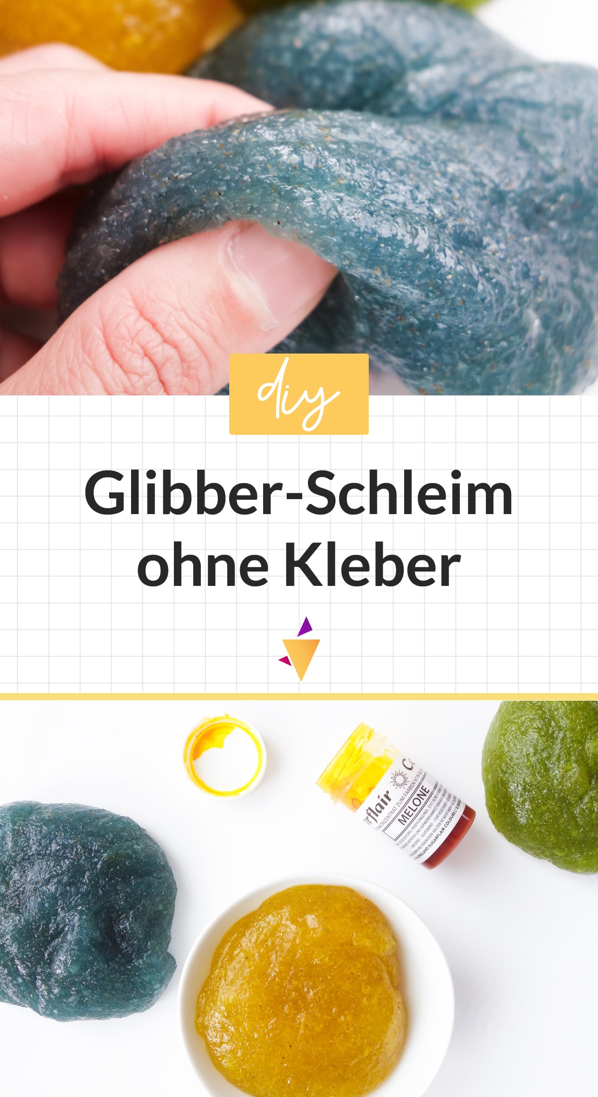 Schleim selber machen - Ungiftiges Schleim-Rezept ohne Kleber | Filizity. Kreativmagazin & DIY-Blog #schleim #slime #flohsamenschalen