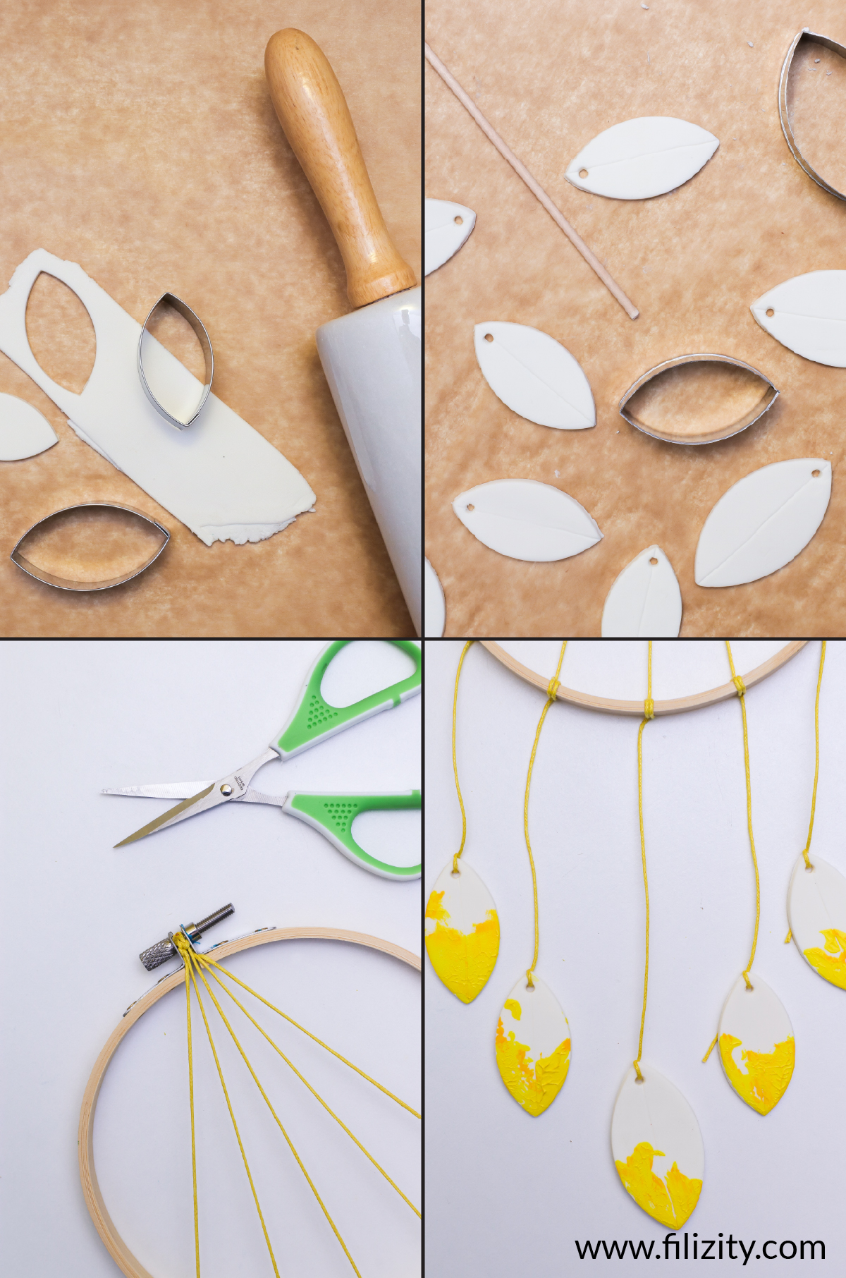 Blätter-Wanddeko aus Kaltporzellan selber machen | Filizity. Kreativmagazin & DIY-Blog #kaltporzellan #wanddeko #minimalistisch